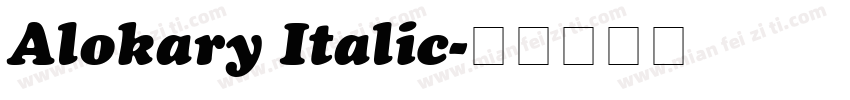 Alokary Italic字体转换